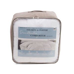 STEARNS & FOSTER STRIPE 500tc Cotton Stripe Down Alternative Comforter